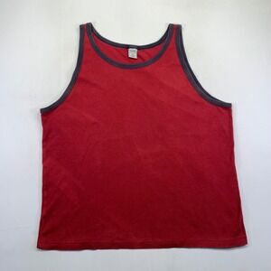 Vintage Old Navy Mens XXL Tank Top Red Sleeveless Athletic Casual Surf Faded Y2k
